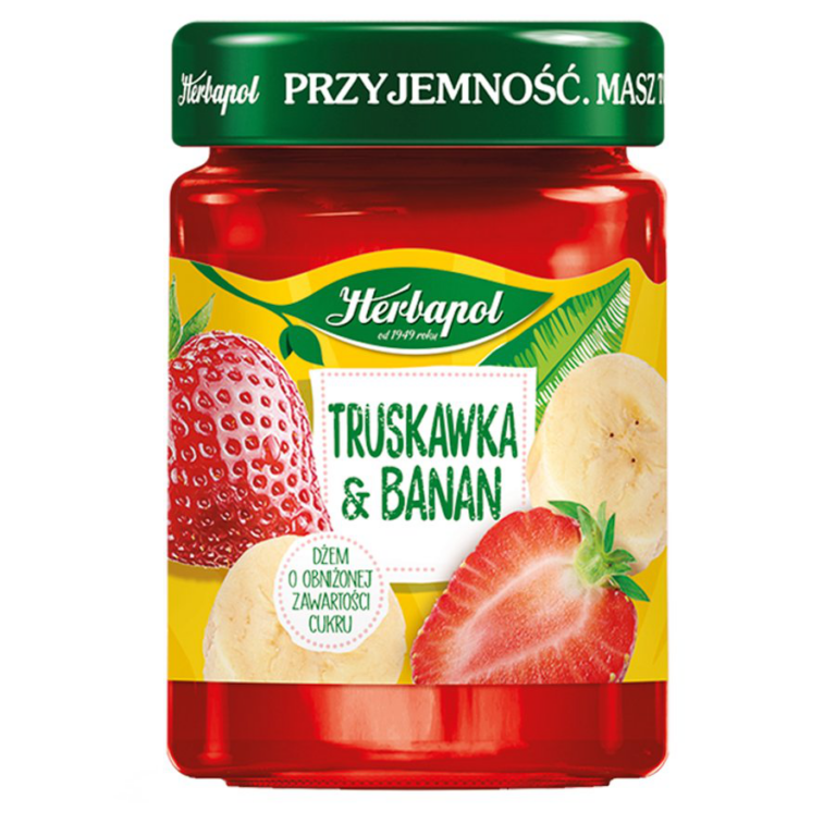 HERBAPOL STRAWBERRY AND BANANA JAM 280G
