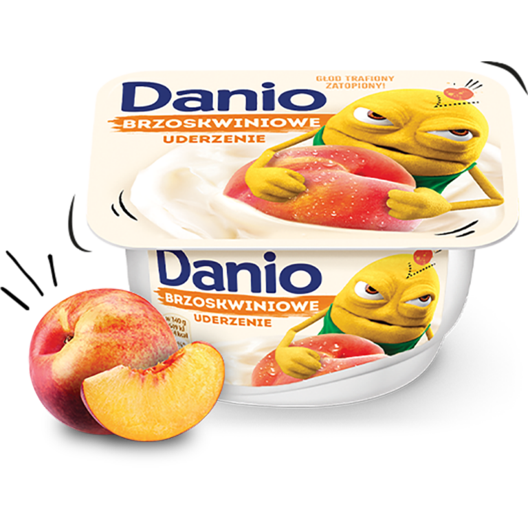 DANONE DANIO PEACH HOMOGENIZED CHEESE 130G