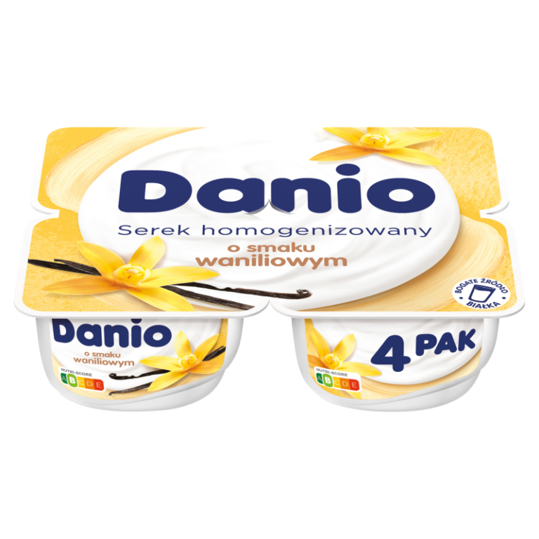 DANONE DANIO MULTIPACK VANILLA HOMOGENIZED CHEESE 4*130G