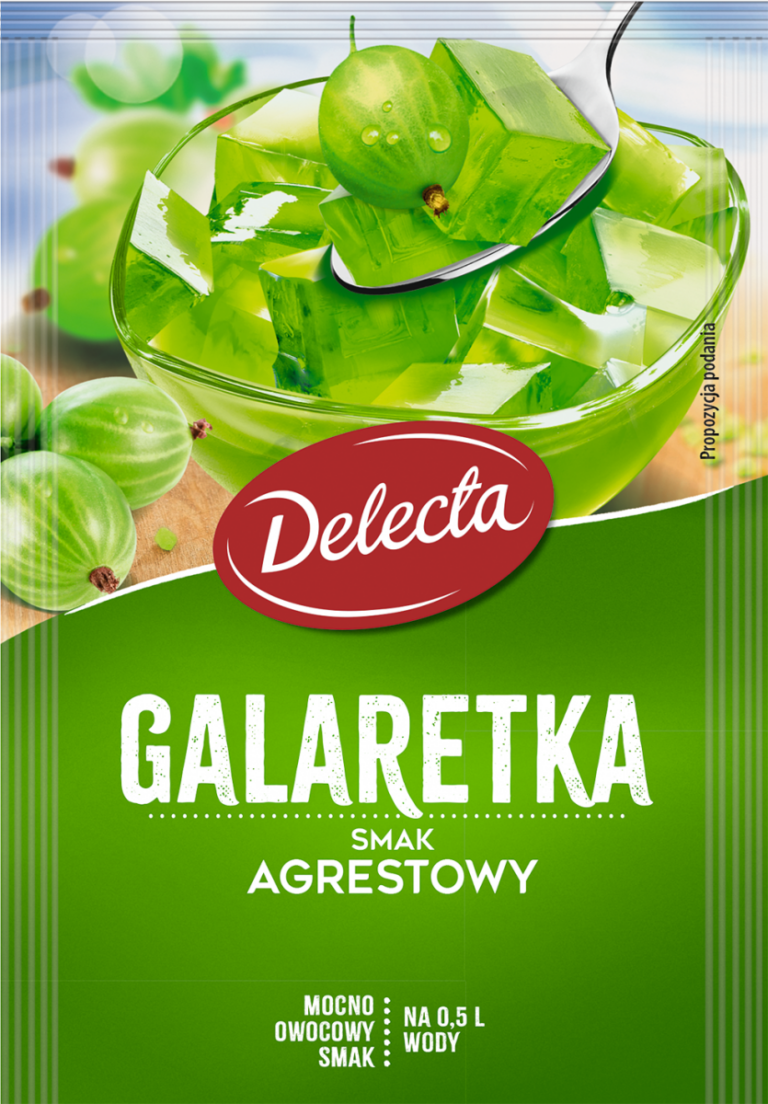 DELECTA FALVOURED JELLY GOOSEBERRY 70G