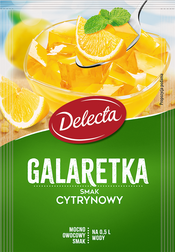 DELECTA FALVOURED JELLY LEMON 70G