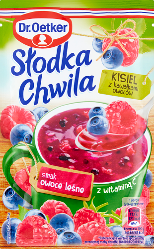 KISIEL DR.OETKER SLODKA CHWILA OWOCE LESNE KAWALKI OWOCOW 31,5G