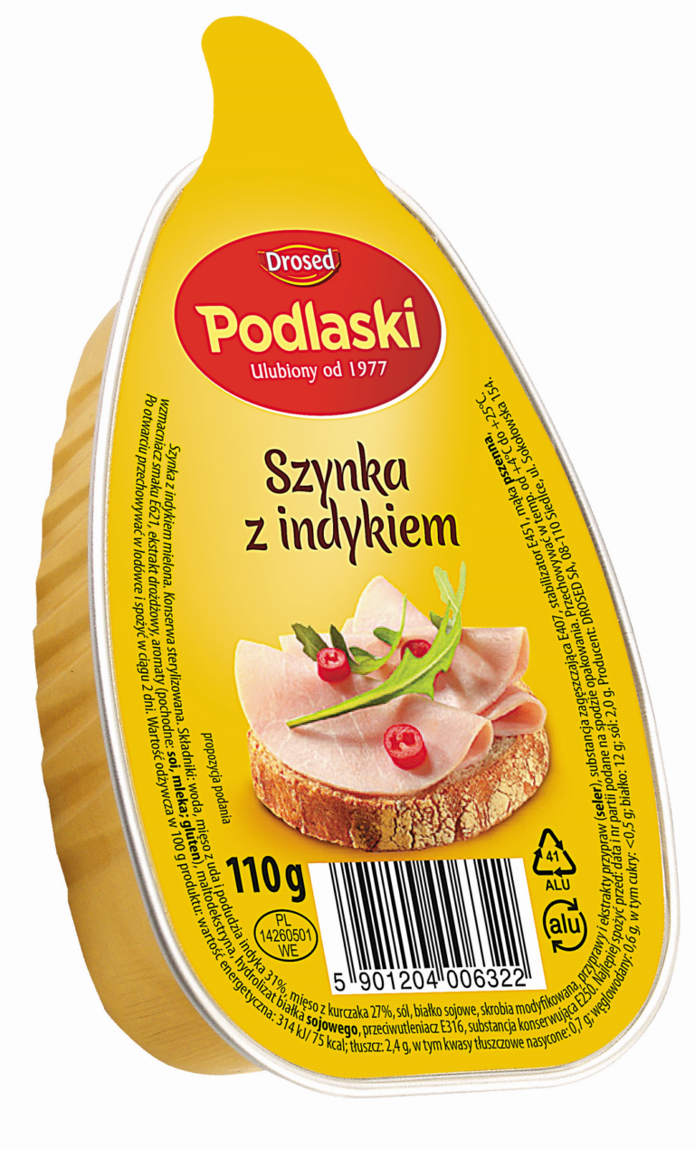 DROSED PODLASKI HAM WITH TURKEY 110G