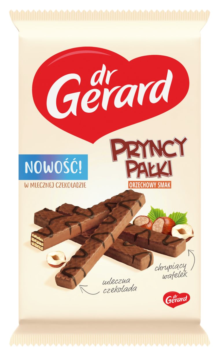 DR GERARD PRYNCY HAZELNUT MILK CHOCOLATE COVERED COCOA FLAVO