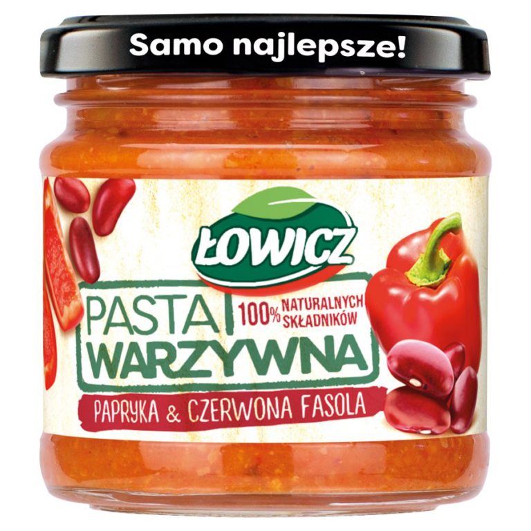 PASTA WARZYWNA LOWICZ PAPRYKA CZERW FASOLA 180G