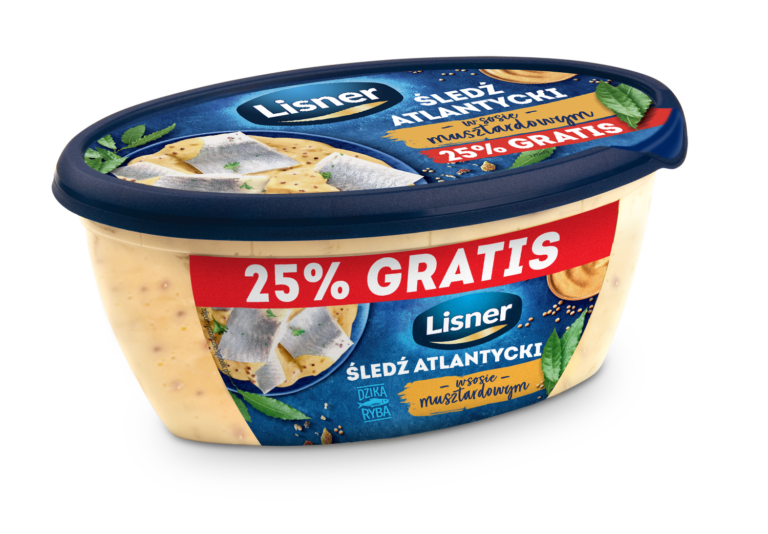 FILETY SLEDZIOWE LISNER W SOSIE MUSZTARDOWYM 280G