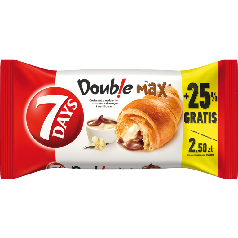 7 DAYS DOUBLE MAX CROISSANT WITH COCOA & VANILLA CREAM 110G