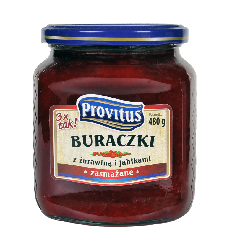 PROVITUS FRIED BEETROOT STRIPS WITH APPLE & CRANBBERY 480G