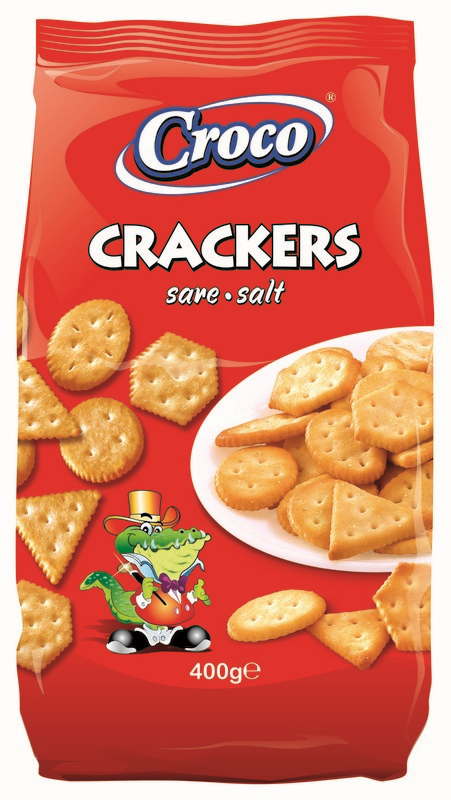 CROCO CRACKERS SALT SARE 400G