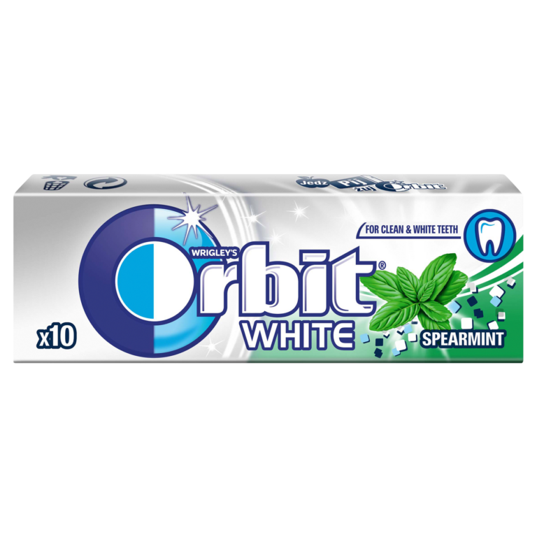 WRIGLEY ORBIT WHITE SPEARMINT SUGARFREE CHEWING GUM (10 PIEC