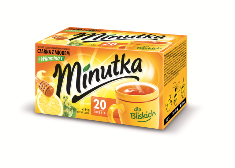 MOKATE USTRON MINUTKA BLACK TEA WITH HONEY 20*1,7G