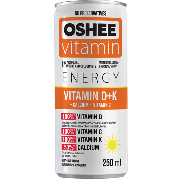 OSHEE NAPOJ WITAMINY ENERGY WITAMINA D+K GAZ 250ML