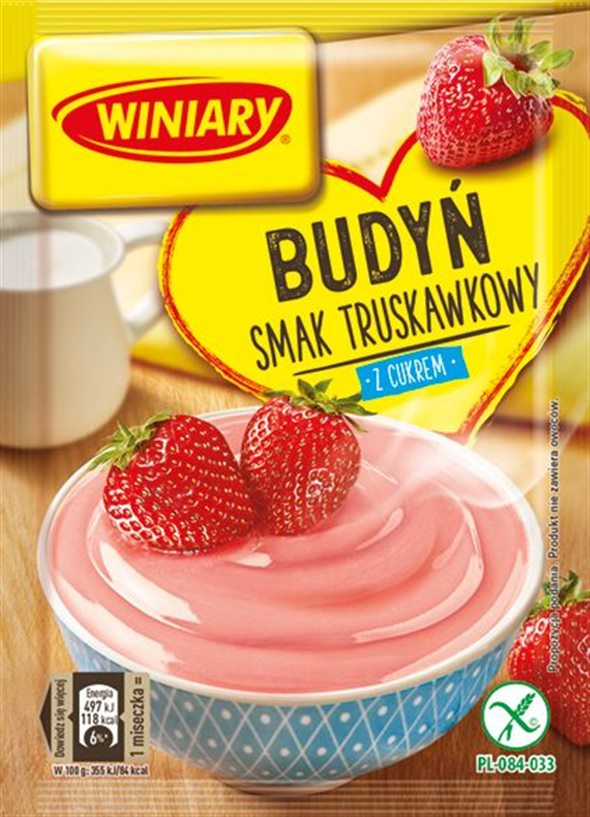WINIARY STRAWBERRY FLAVOUR PUDDING WITH SUGAR 60G