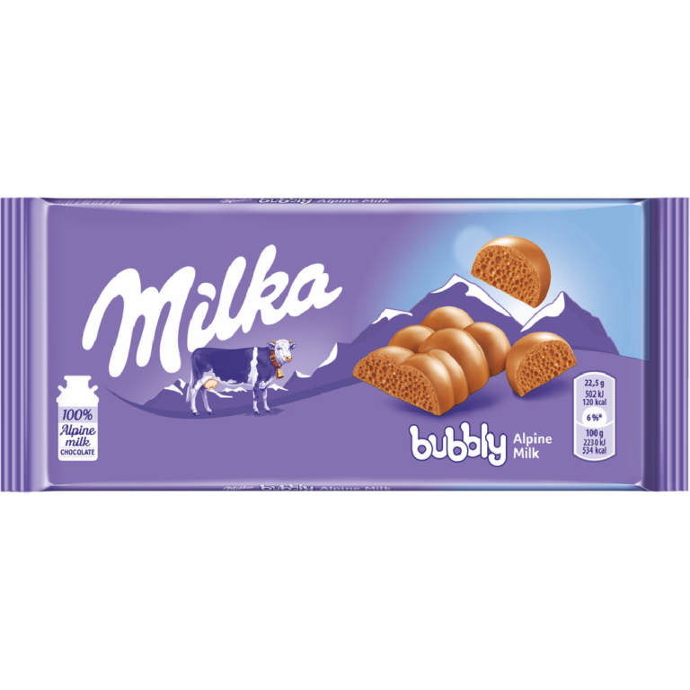MILKA BUBBLY ALPINE MILK 90G