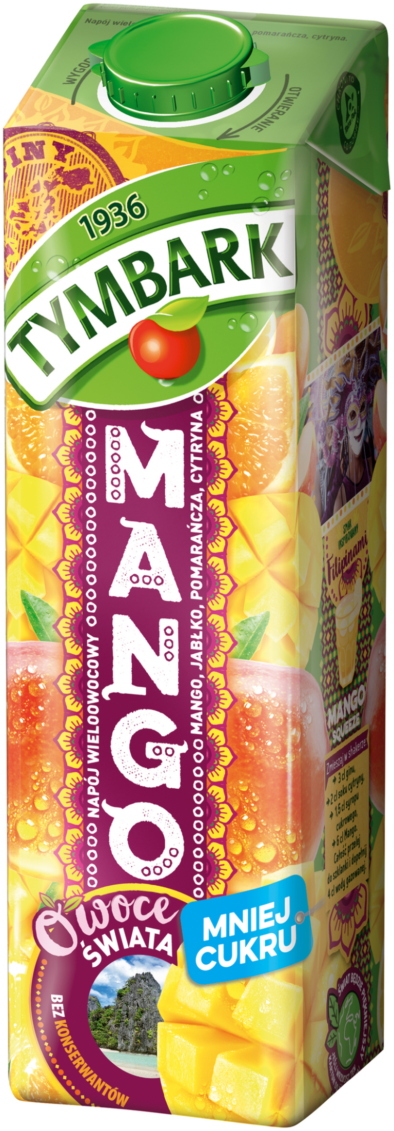 TYMBARK FRIUT OF THE WORLD MANGO MULTIFRUIT DRINK 1L CART