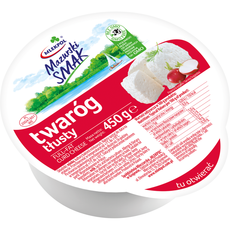 MLEKPOL MAZURSKI SMAK FULL FAT CURD CHEESE 450G