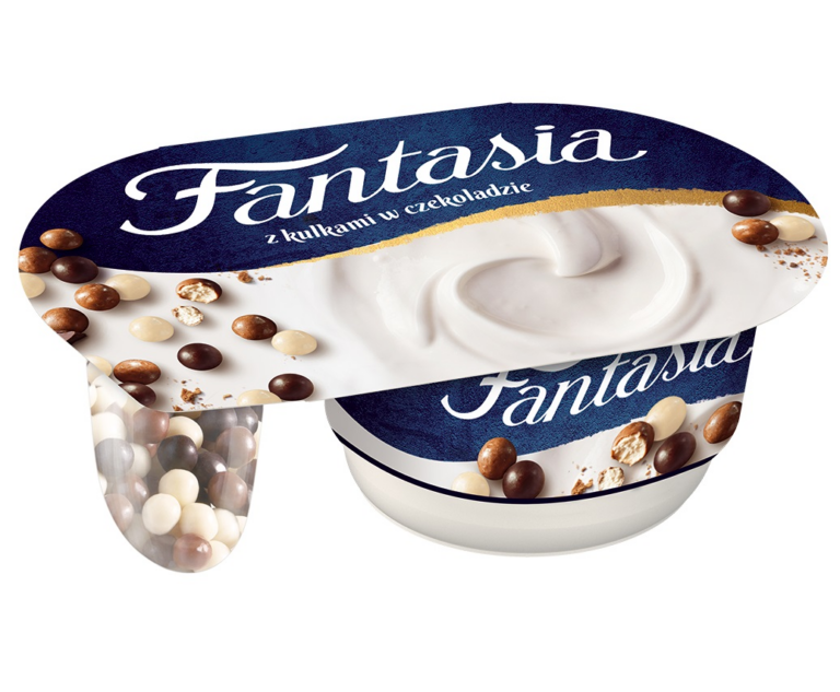 JOGURT DANONE FANTASIA Z KULKAMI W CZEKOLADZIE 100G