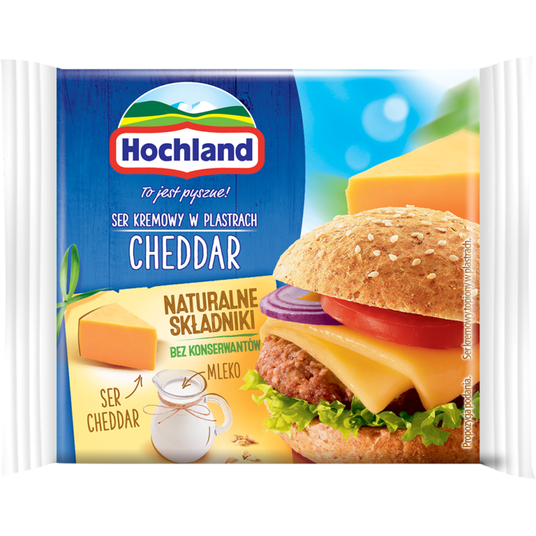 HOCHLAND CHEDDAR CREAM CHEESE IN SLICES (8 PIECES) 130G