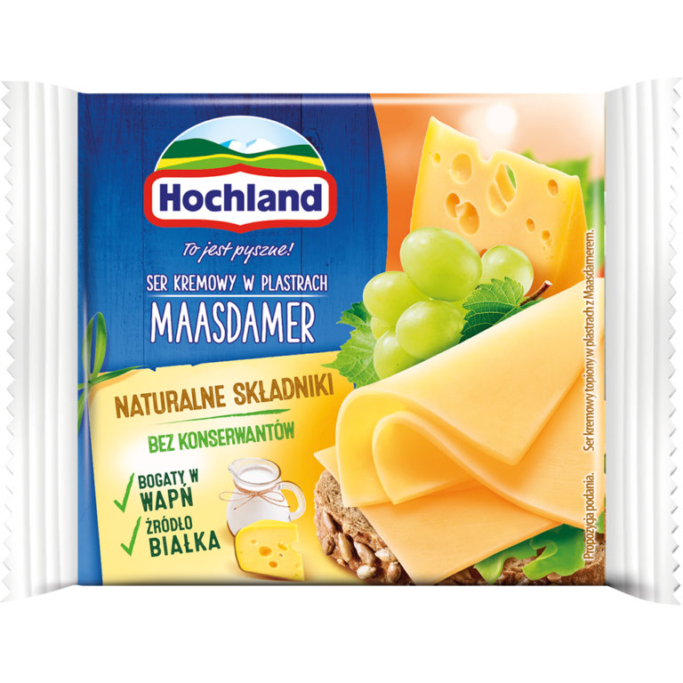 HOCHLAND MAASDAMER CREAM CHEESE IN SLICES (8 PIECES) 130G