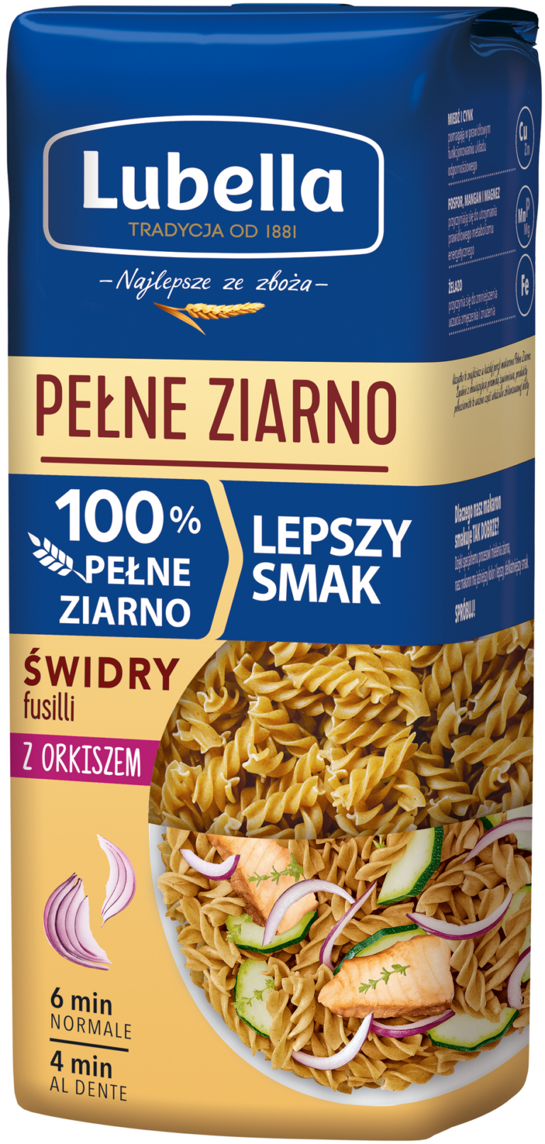 MAKARON LUBELLA 400G PELNE ZIARNO SWIDRY Z ORKISZEM