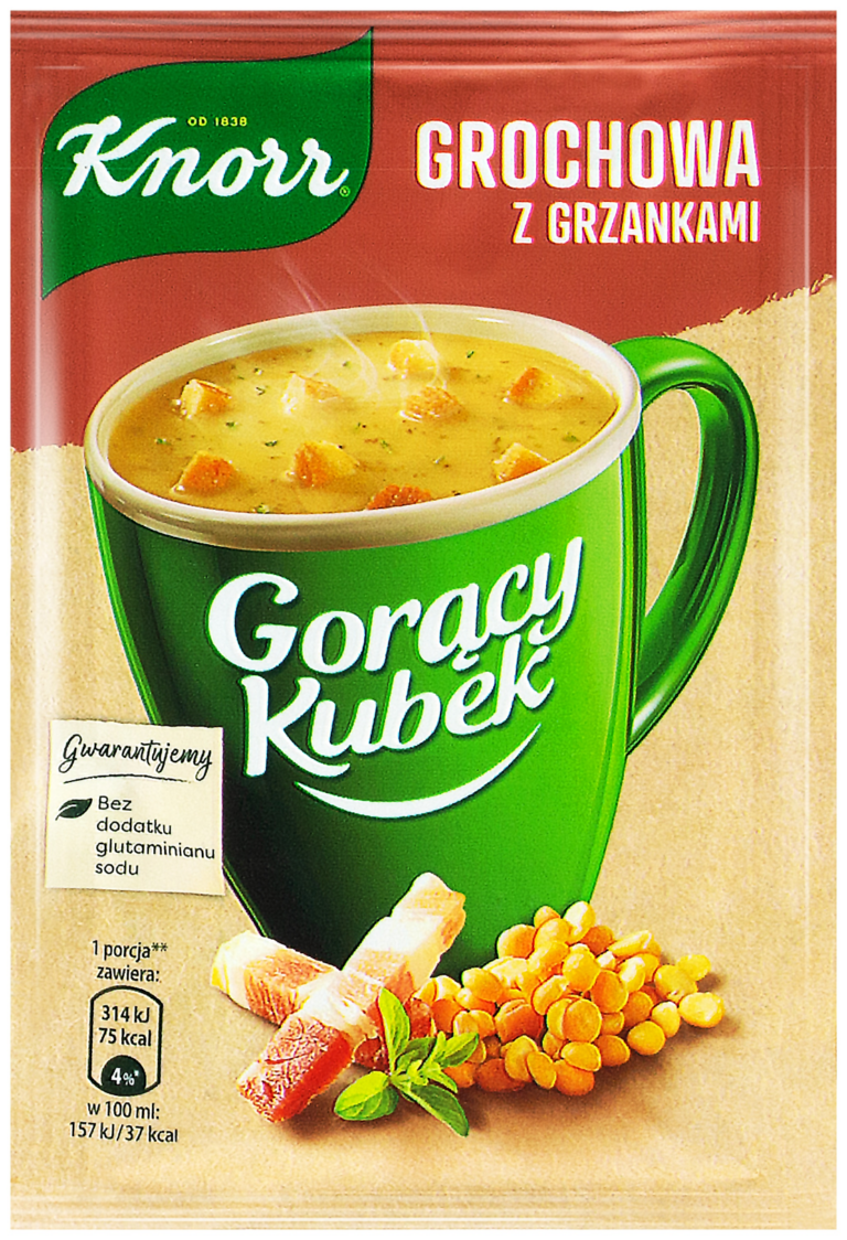 KNORR HOT MUG PEA SOUP WITH CROUTONS 21G
