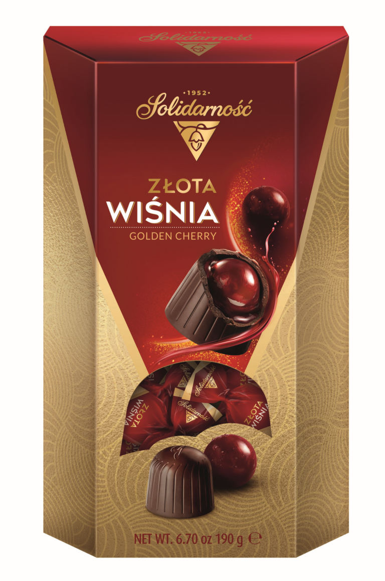 COLIAN SOLIDARNOSC GOLDEN CHERRY IN LIQUEUR PRALINES 190G