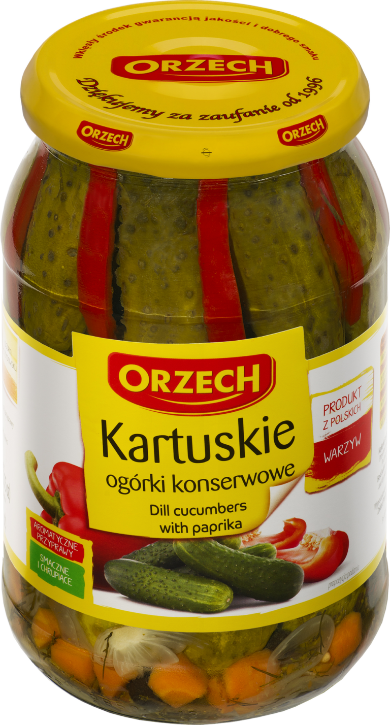 ORZECH KARTUSKIE DILL CUCUMBERS WITH PAPRIKA 830G