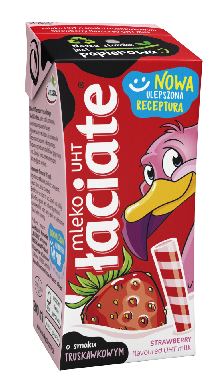 MLEKPOL LACIATE STRAWBERRY UHT MILK 200ML