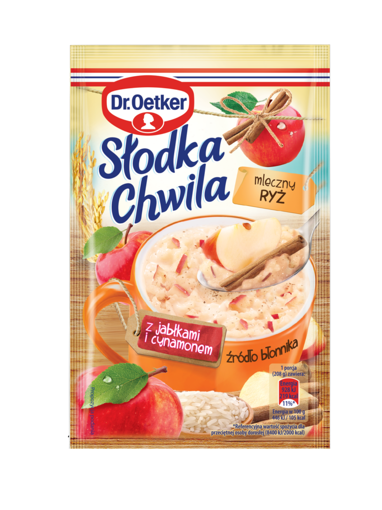 DR.OETKER SLODKA CHWILA INSTANT MILK RICE WITH APPLE SLICES