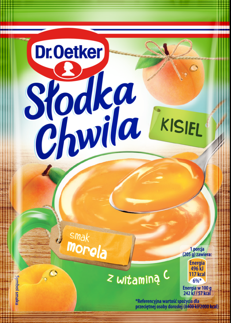 DR.OETKER SLODKA CHWILA APRICOT FLAVOURED INSTANT JELLY 30G