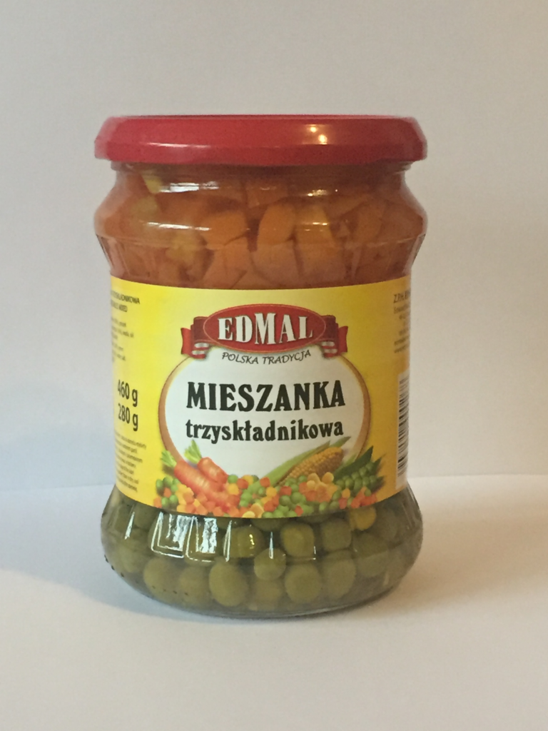 MIESZANKA EDMAL TRZYSKLADNIKOWA MARCHEW GROSZEK KUKURYDZA 500ML