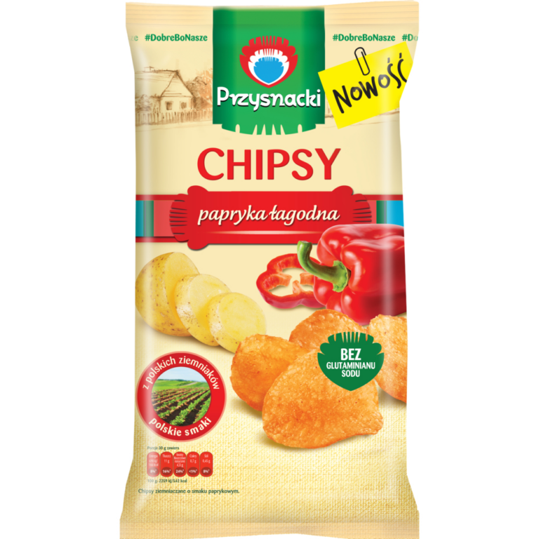 CHIPSY PRZYSNACKI LAGODNA PAPRYKA 135G