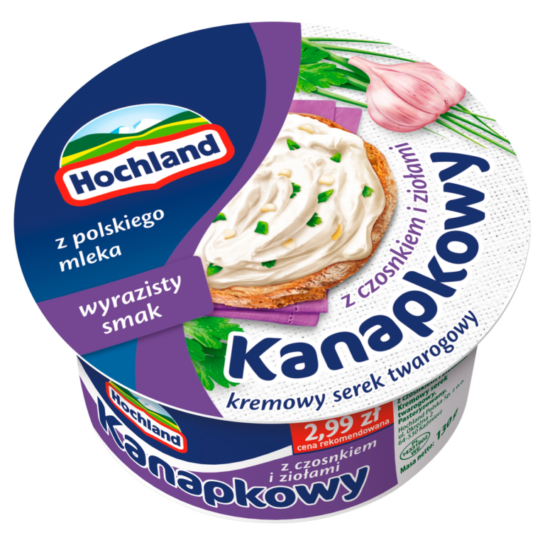 HOCHLAND SANDWICH CHEESE WITH GARLIC AND HERBS 130G