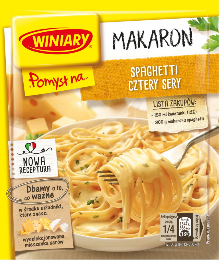 POMYSL NA SPAGHETTI SEROWO-SMIETANOWE WINIARY 31G
