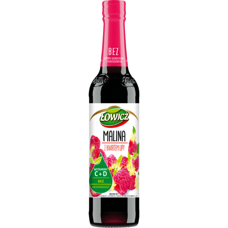 LOWICZ SYRUP WITH RASPBERRY AND LINDEN FLOWER FLAVOURED 400M