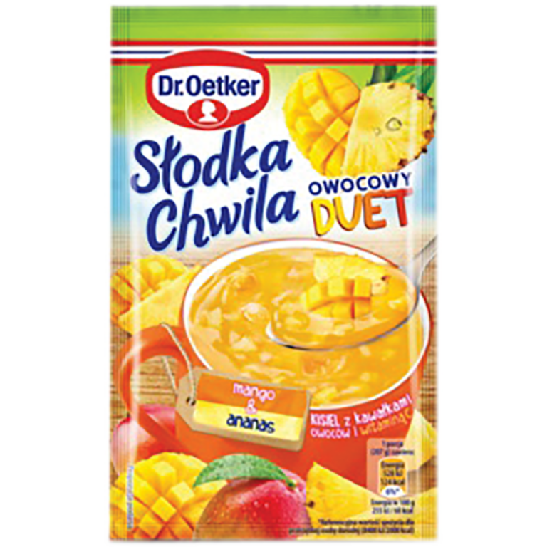 DR.OETKER SLODKA CHWILA FRUIT DUET MANGO&PINEAPPLE JELLY WIT
