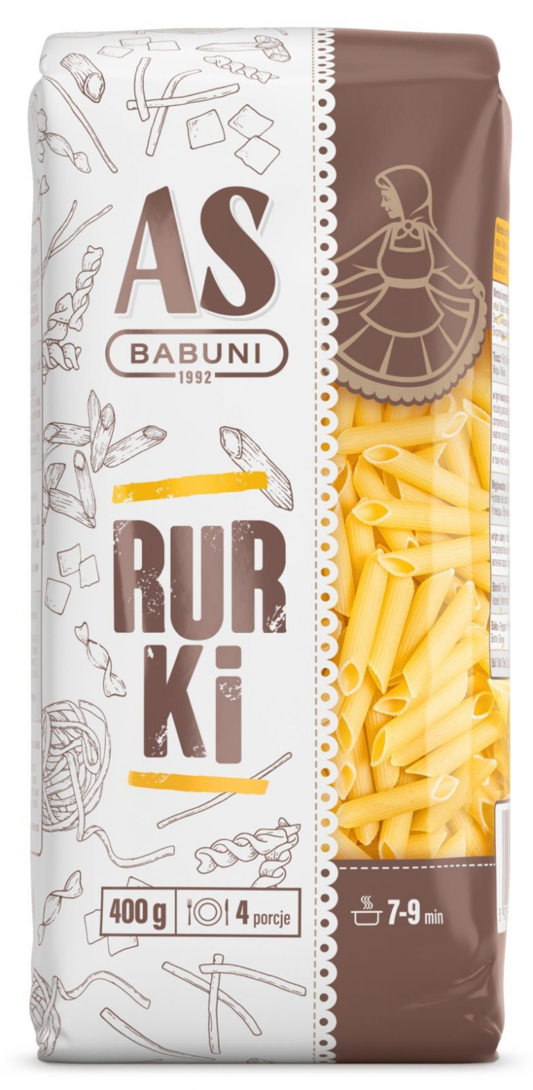 AS BABUNI MAKARON 400G RURKA PENNE SKOSNIE SCIETA
