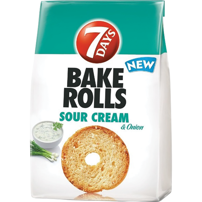 MONDELEZ 7 DAYS BAKE ROLLS SOUR CREAM AND ONION FLAVOUR 150G