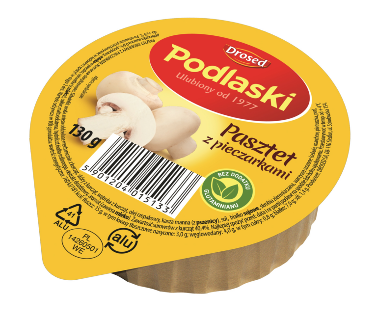 DROSED PODLASKI POULTRY PATE WITH CHAMPIGNONS 130G