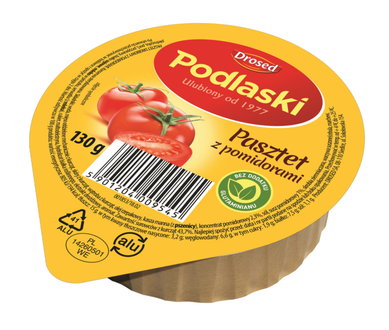 DROSED PODLASKI POULTRY PATE WITH TOMATOES 130G