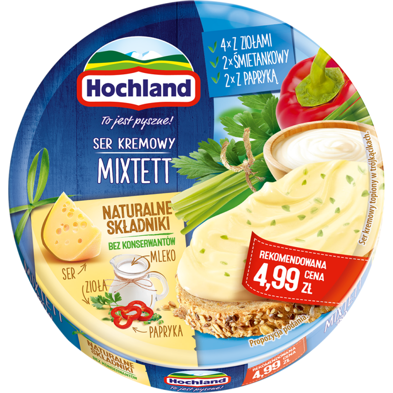 HOCHLAND MIXTETT CREAM CHEESE IN PORTIONS 180G