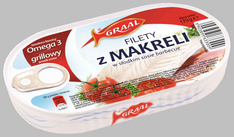 GRAAL MACKEREL FILLETS IN SWEET BARBECUE SAUCE 170G