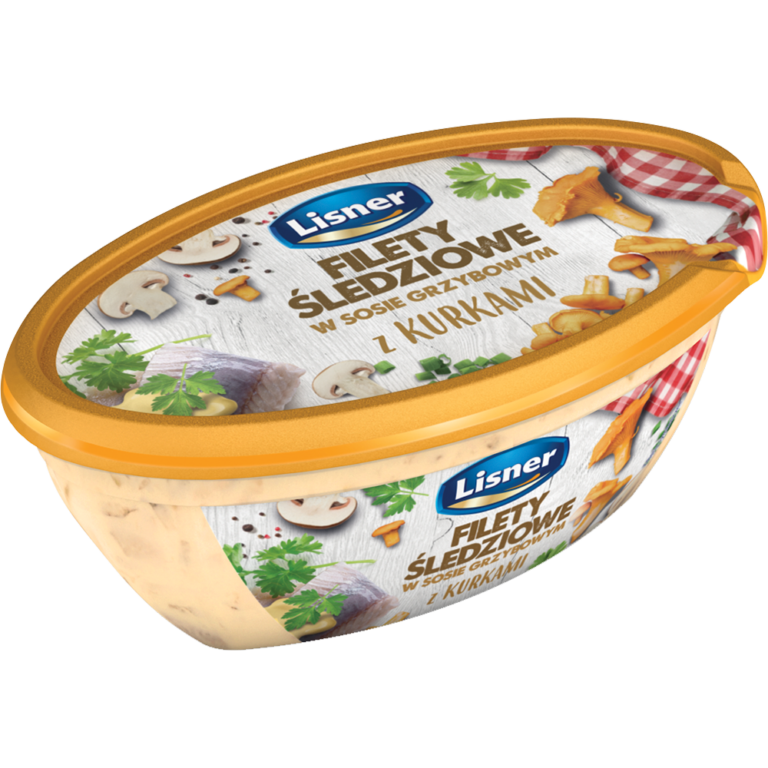FILETY SLEDZIOWE LISNER W SOSIE SMIETANOWYM Z KURKAMI 280G