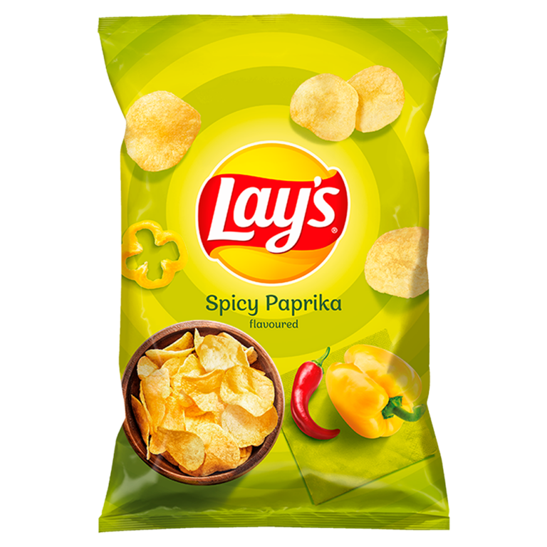 FRITO-LAY LAY'S SPICY PAPRIKA FLAVOURED POTATO CRISPS 140G