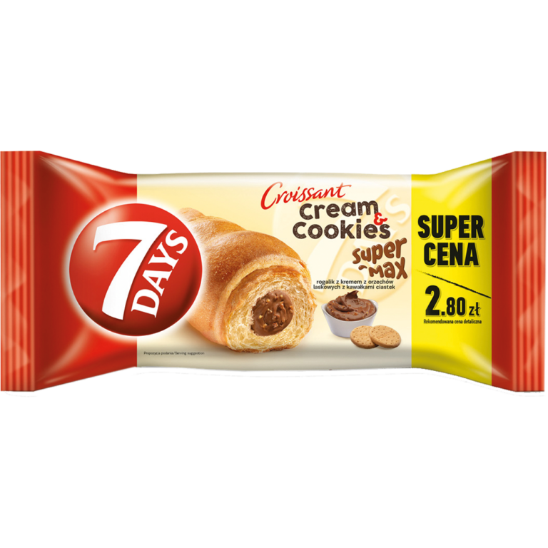 ROGALIK 7 DAYS SUPER MAX ORZECH LASKOWY Z KAWALKAMI CIASTEK 110G