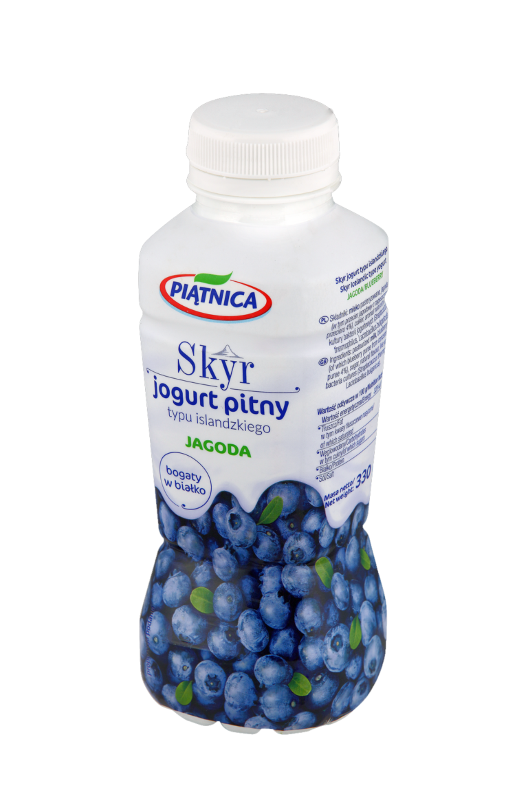 JOGURT PITNY SKYR ISLANDZKI Z JAGODAMI 330ML PIATNICA