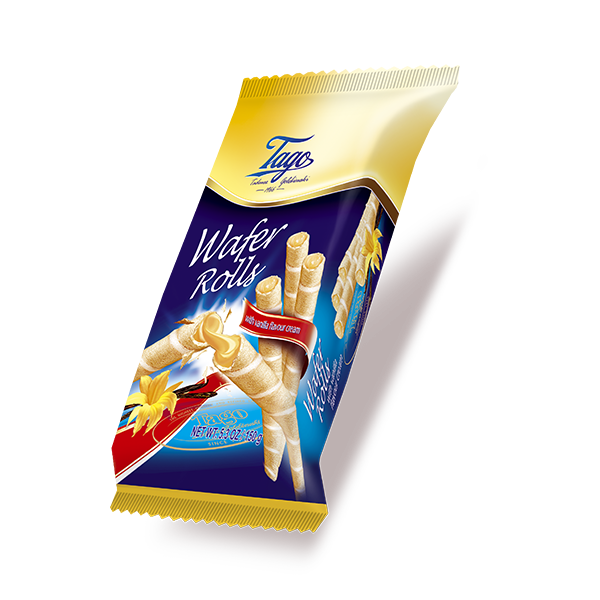 TAGO WAFER ROLLS WITH VANILLA CREAM 150G