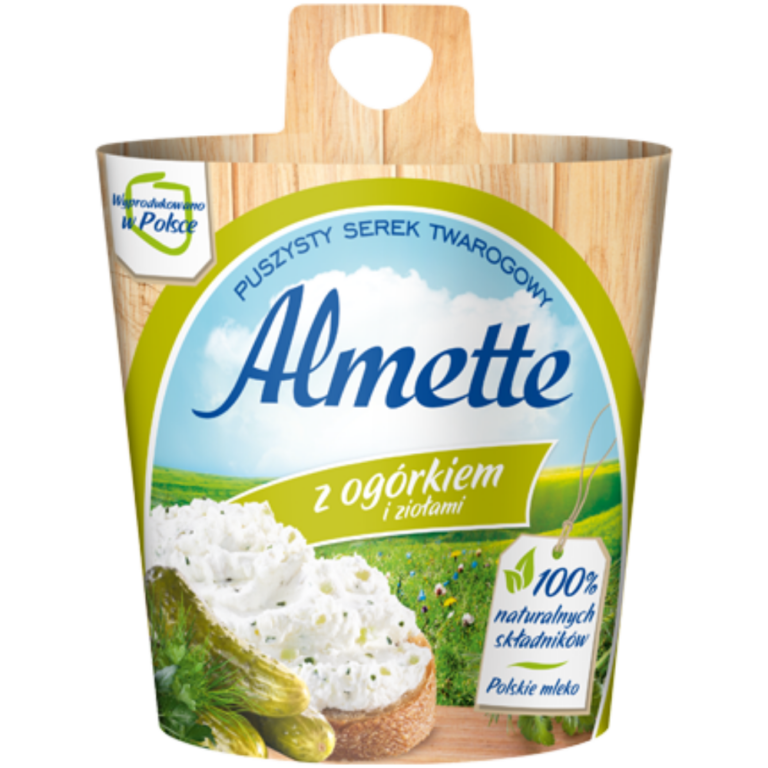 HOCHLAND ALMETTE WITH CUCUMBER AND HERBS FLUFFY COTTAGE CHEE