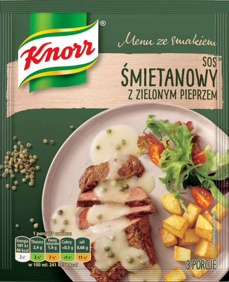 UNILEVER KNORR MENU ZE SMAKIEM CREAMY SAUCE WITH GREEN PEPPE