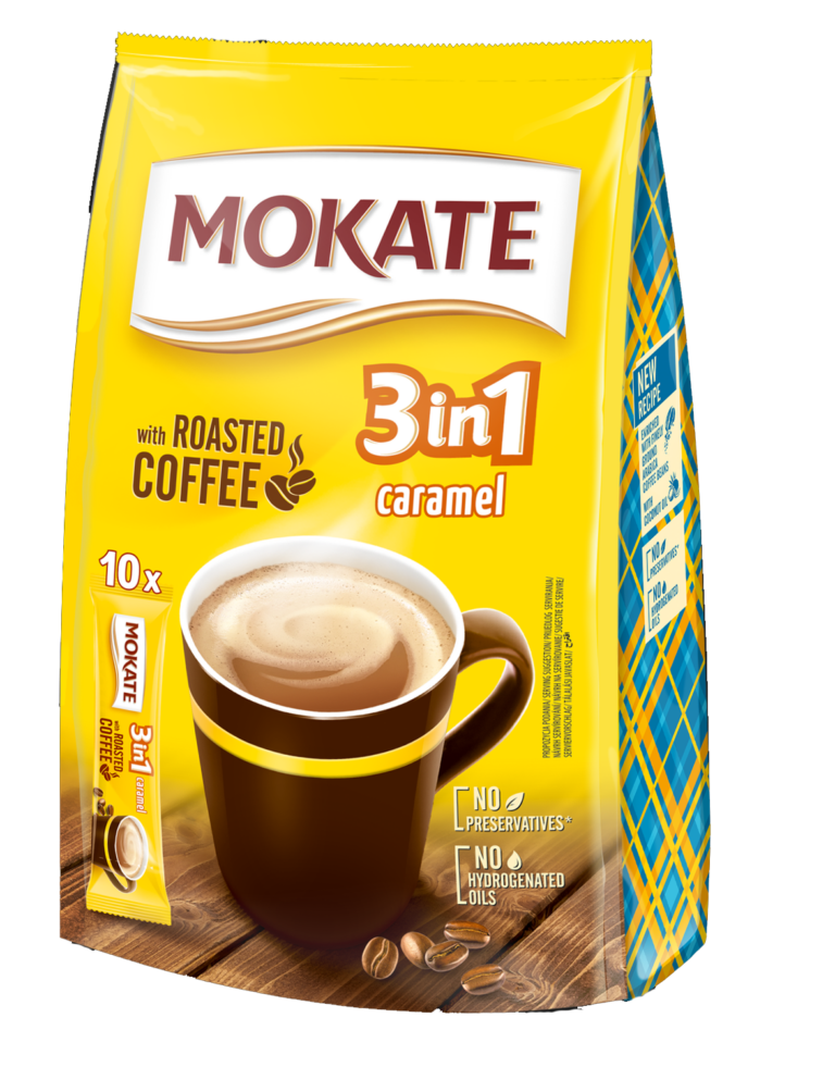 MOKATE USTRON 3IN1 CARAMEL WITH ROASTED COFFEE DRINK IN POWD